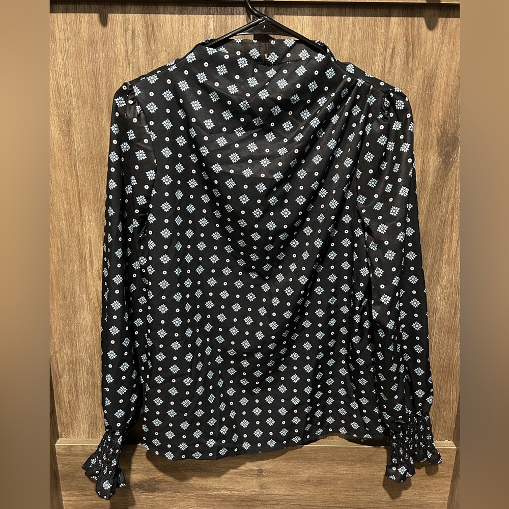 Black and White Patterned Blouse